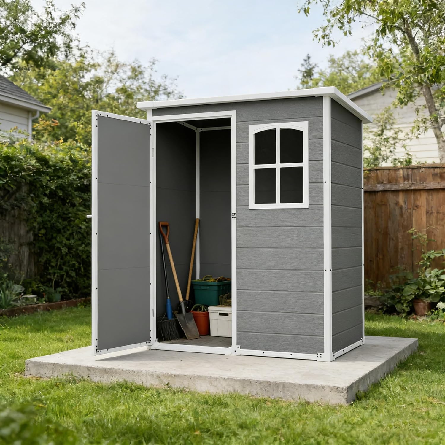 Gardening Tools In - Resin Outdoor Storage Shed Kit Plastic