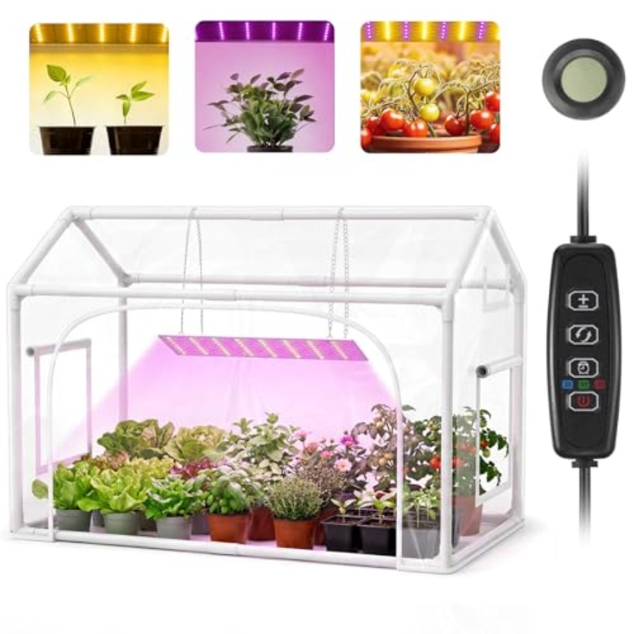 Greenhouse Mini Indoor - Mini Indoor Greenhouse with Grow Lights