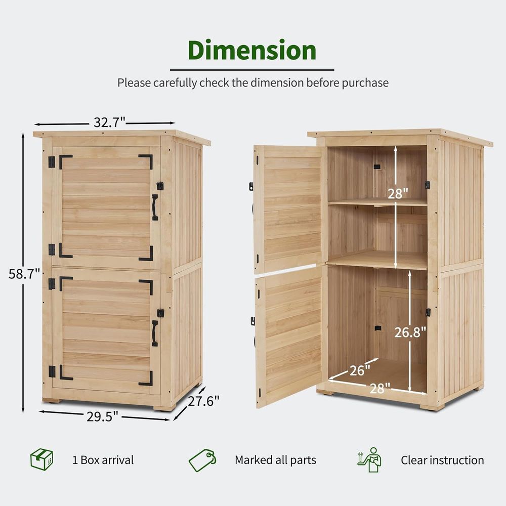 30 Natural Wood Outdoor Storag - Gardening Tools In 리뷰 및 가격