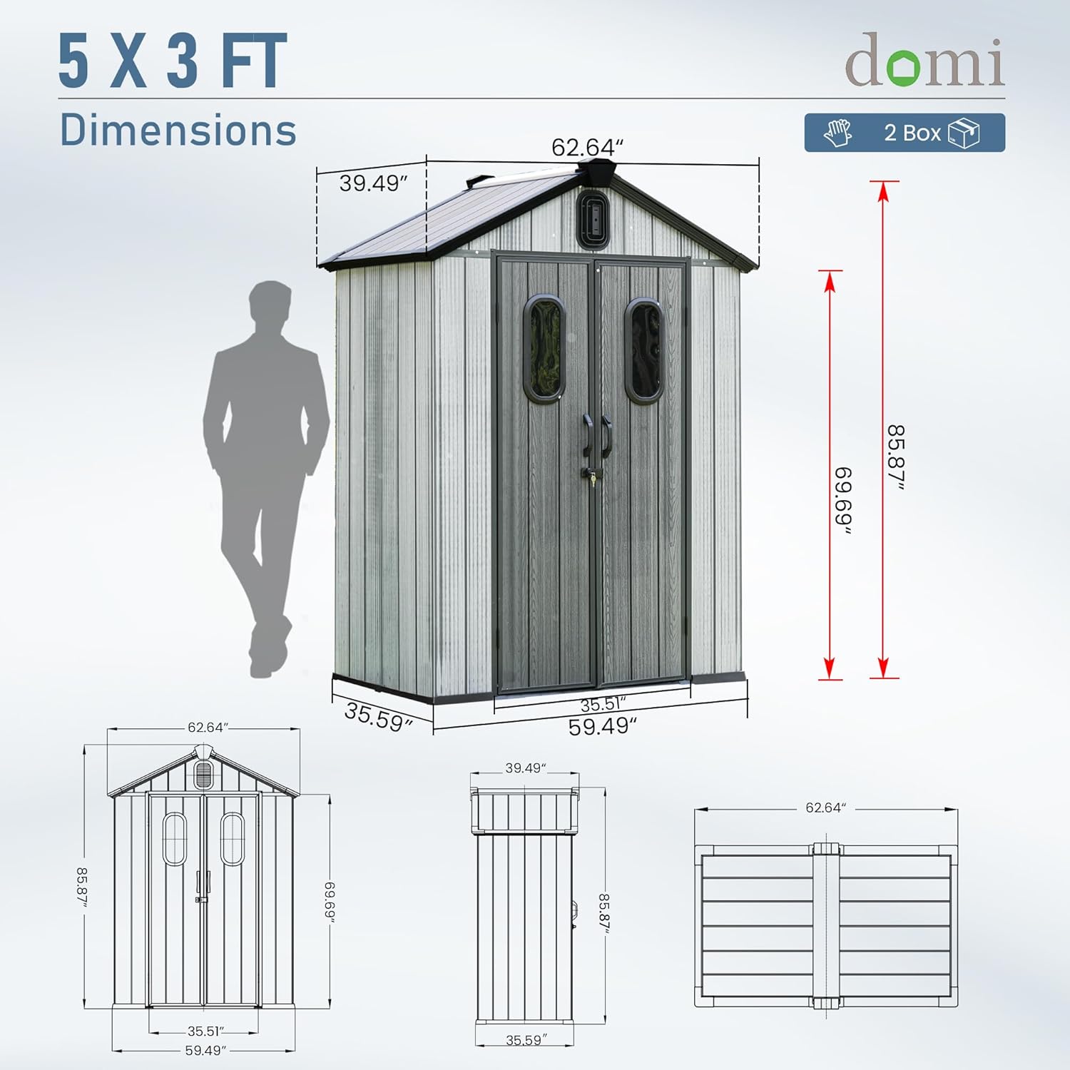 5x3 FT Resin Storage Shed All  - Gardening Tools In 리뷰 및 가격