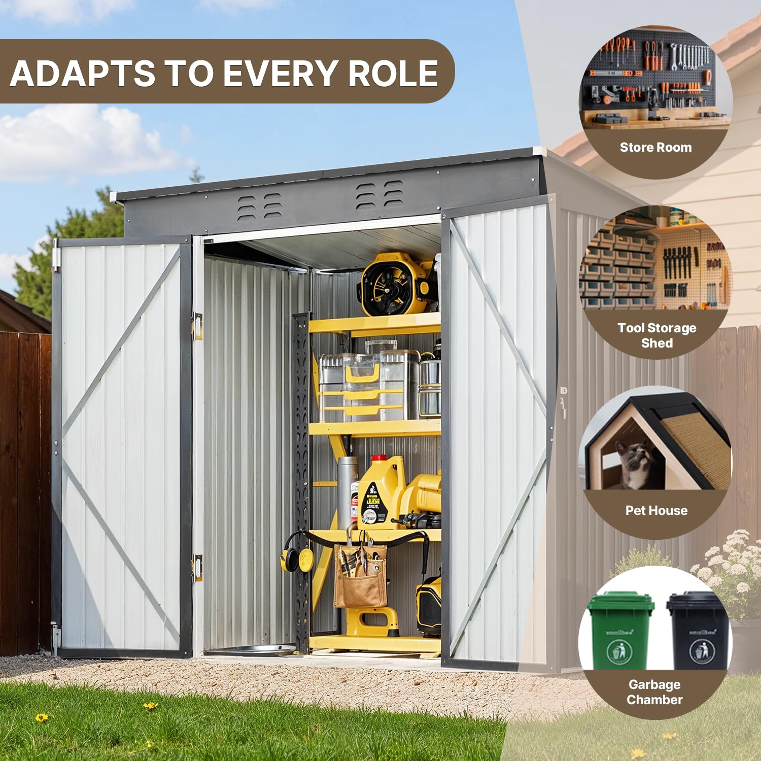 6x4ft Metal Outdoor Storage Sh - Gardening Tools In 리뷰 및 가격