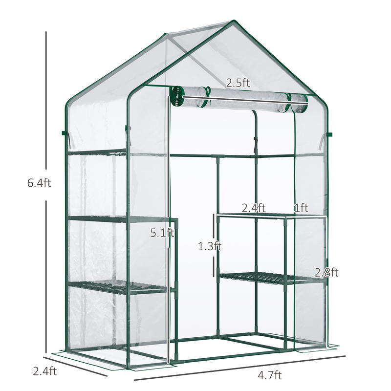 Outsunny 5' x 2.5' x 6.5' Mini - Greenhouse Mini Indoor 리뷰 및 가격