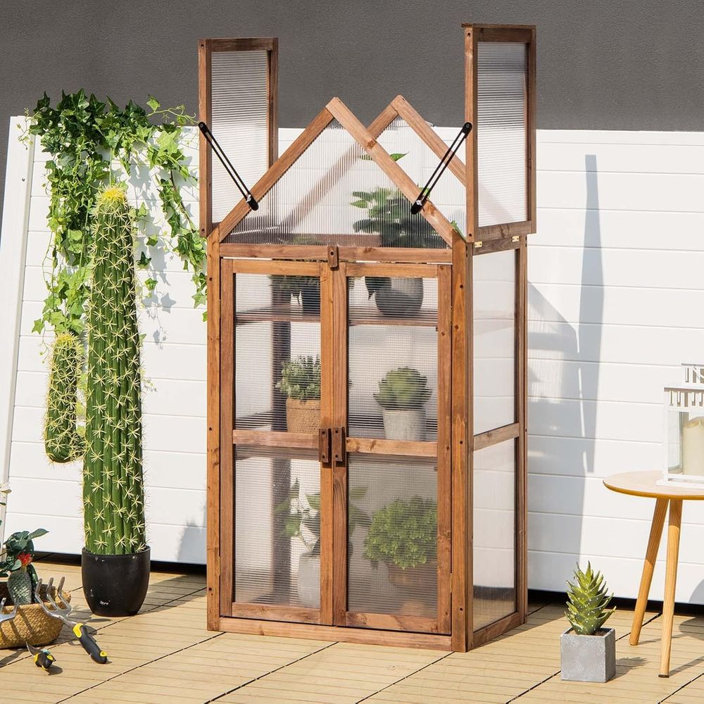 Portable 3-Tier Wooden Mini Gr - Greenhouse Mini Indoor 리뷰 및 가격