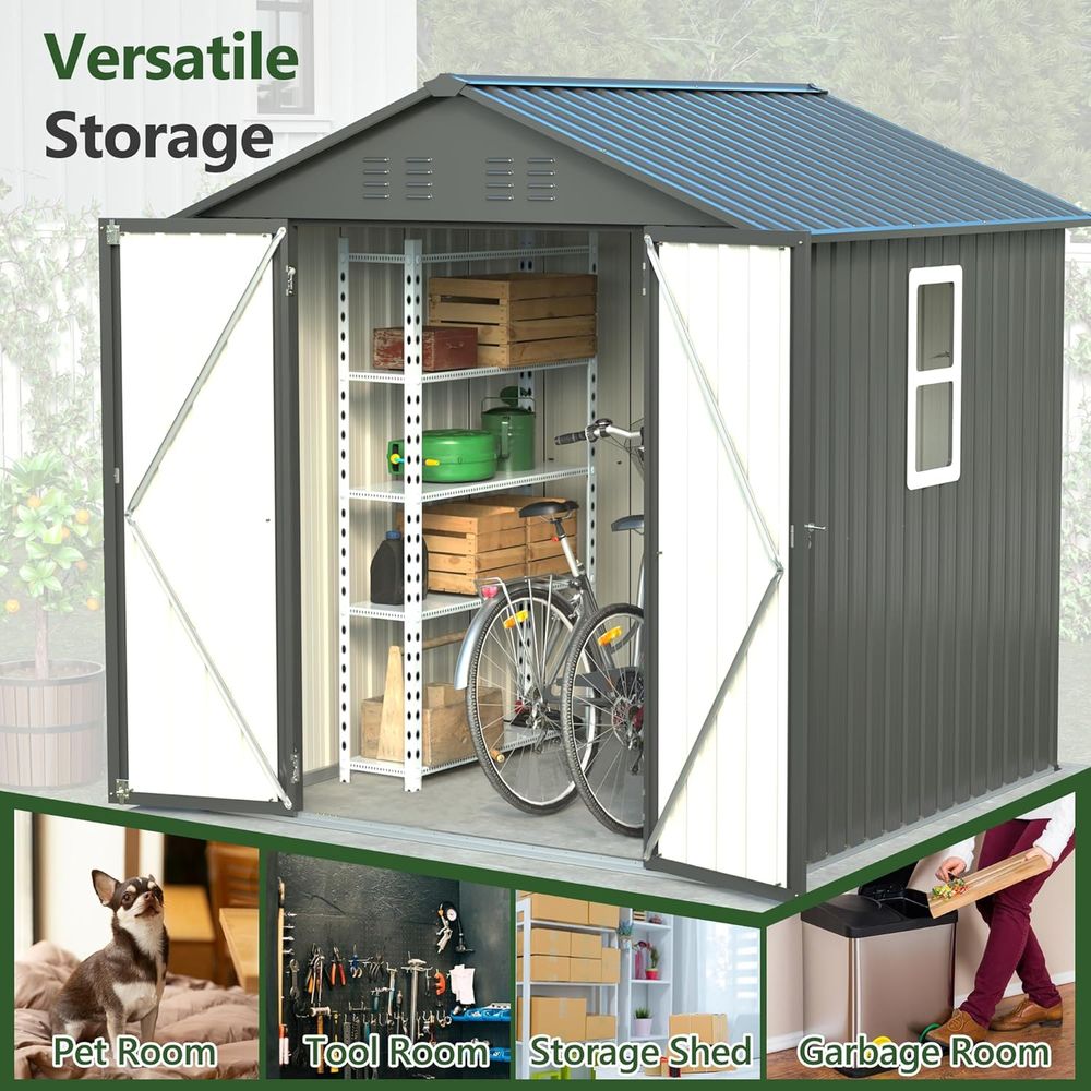 6x6 Metal Outdoor Storage Shed - Gardening Tools In 리뷰 및 가격