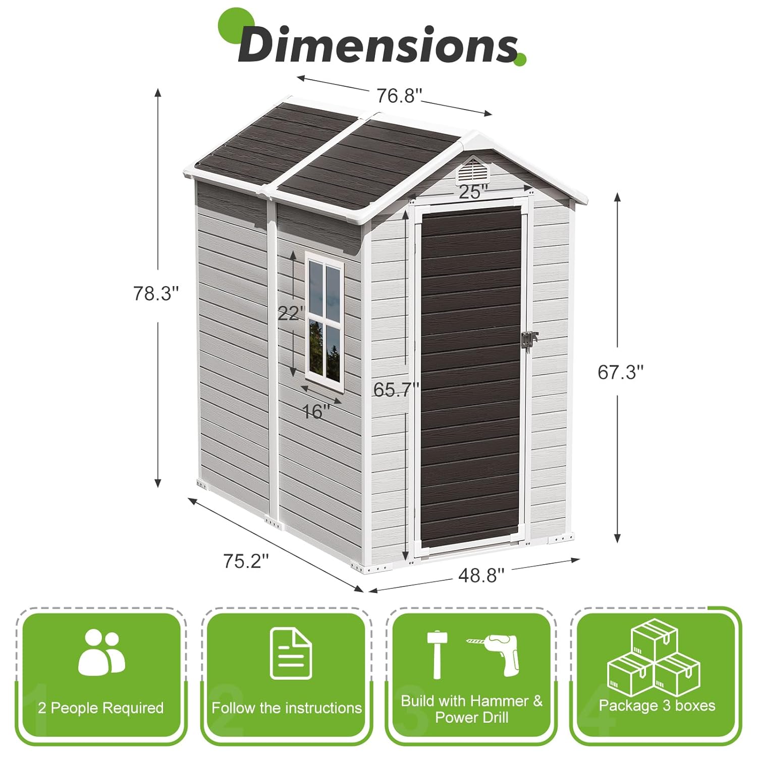 4x6 FT Plastic Storage Shed Wa - Gardening Tools In 리뷰 및 가격