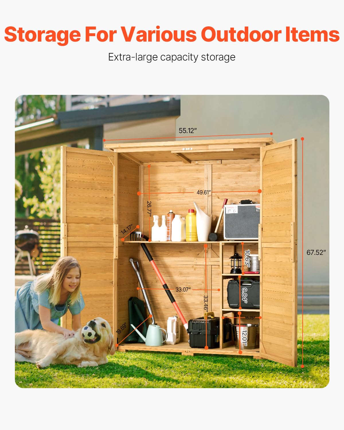 Large Wooden Outdoor Storage S - Gardening Tools In 리뷰 및 가격