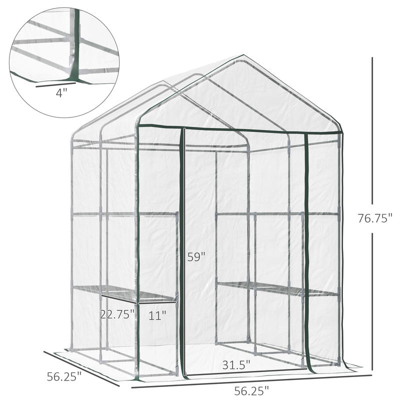 Outsunny 5' x 5' x 6' Mini Wal - Greenhouse Mini Indoor 리뷰 및 가격