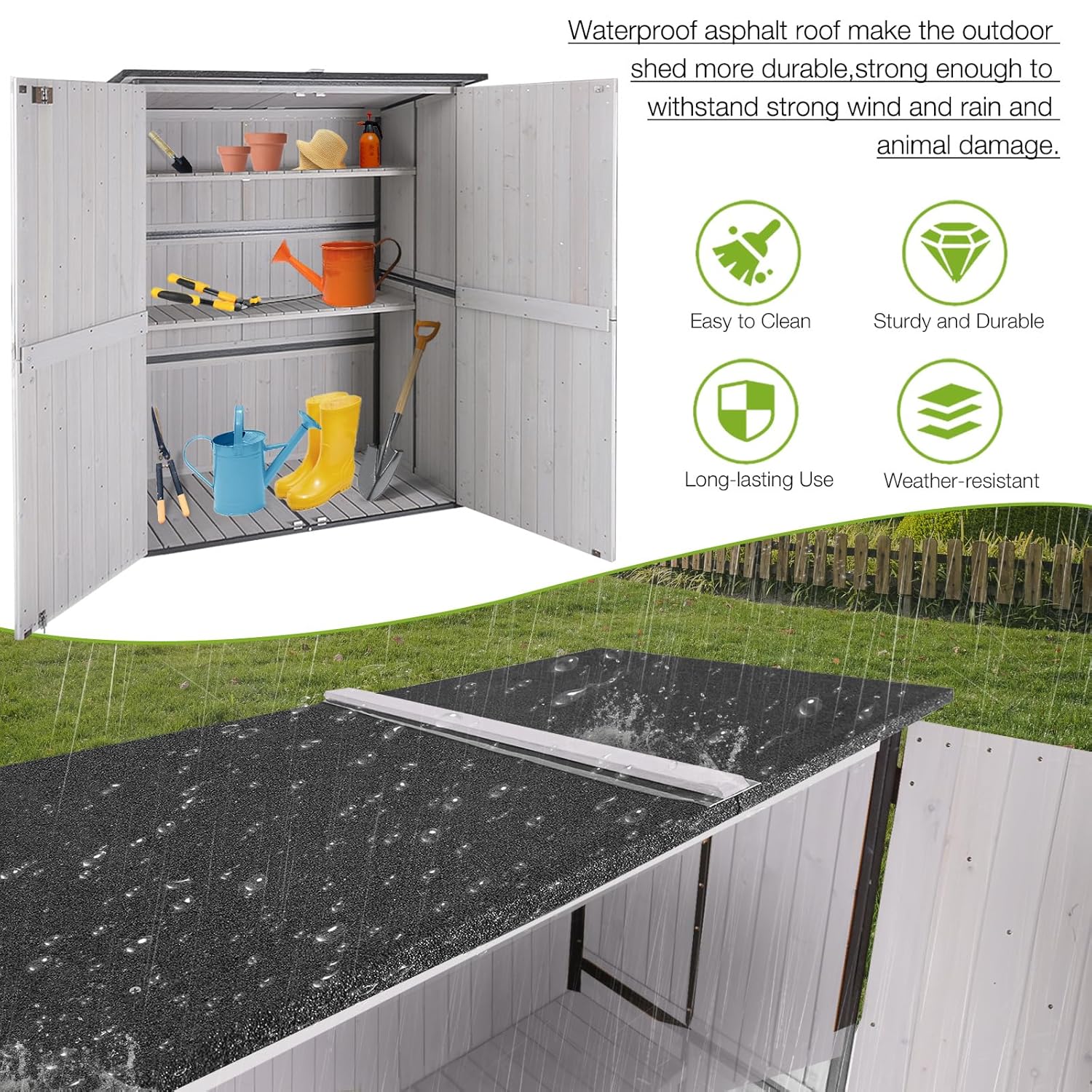 Outdoor Cabinet Storage Shed w - Gardening Tools In 리뷰 및 가격