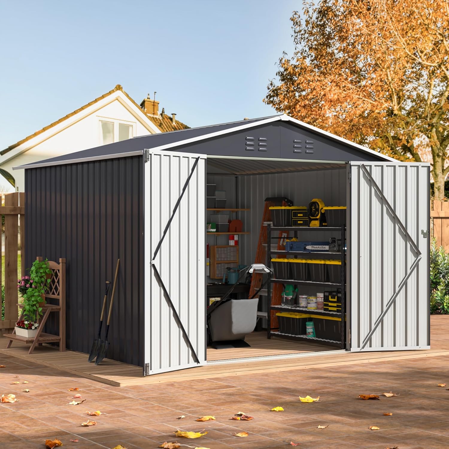 8x8 FT Outdoor Storage Shed, U - Gardening Tools In 리뷰 및 가격